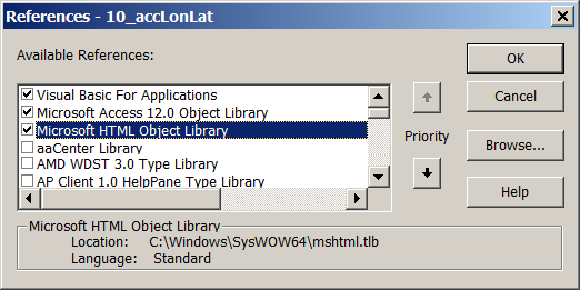 Odwołanie do HTML Object Library